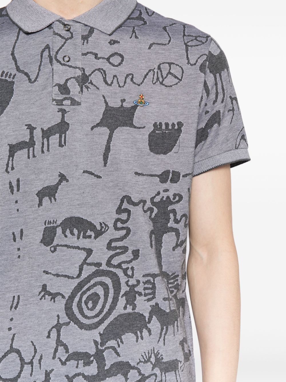 graphic-print polo shirt - 5