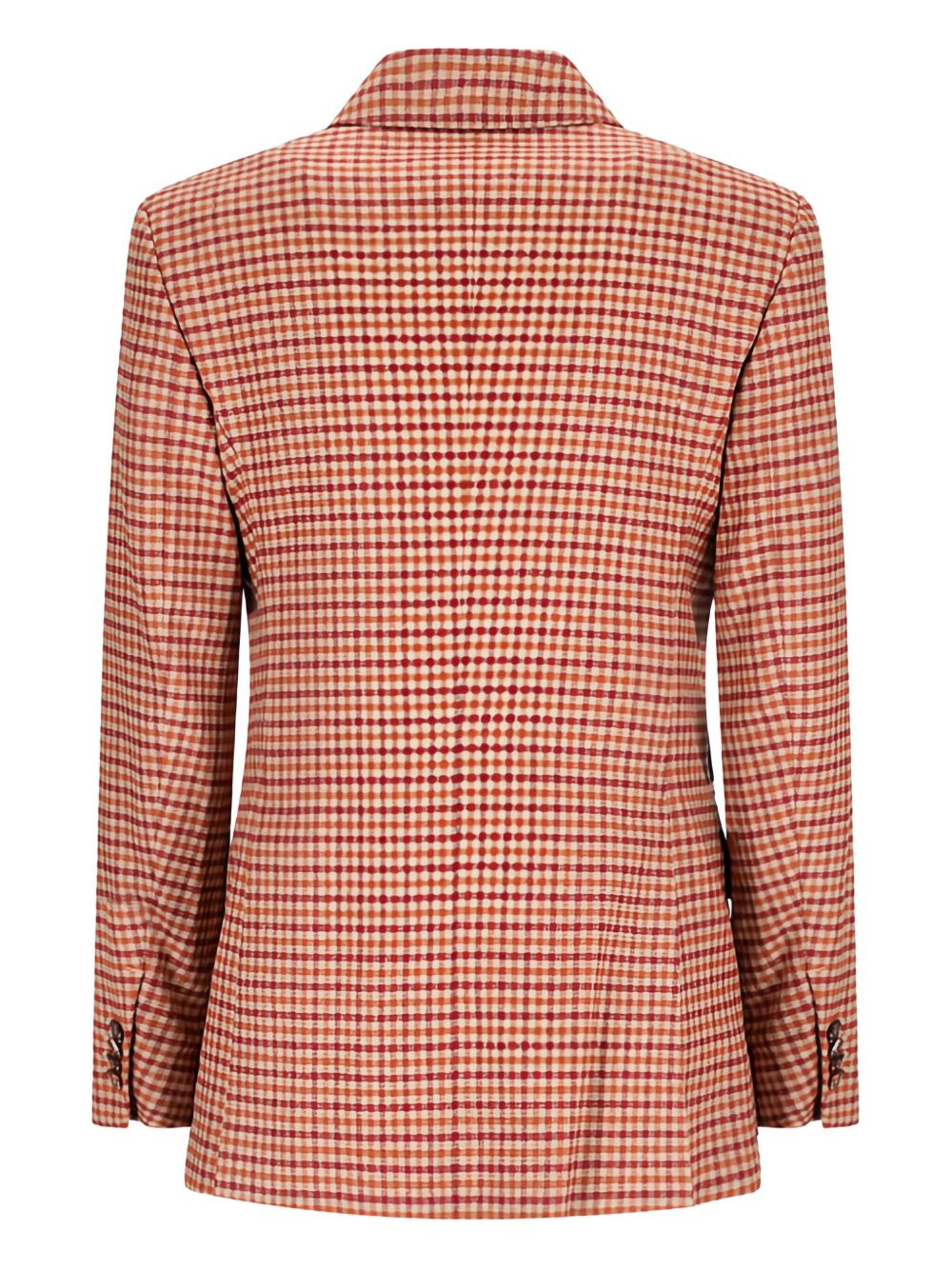 gingham double-breasted jacket - 2