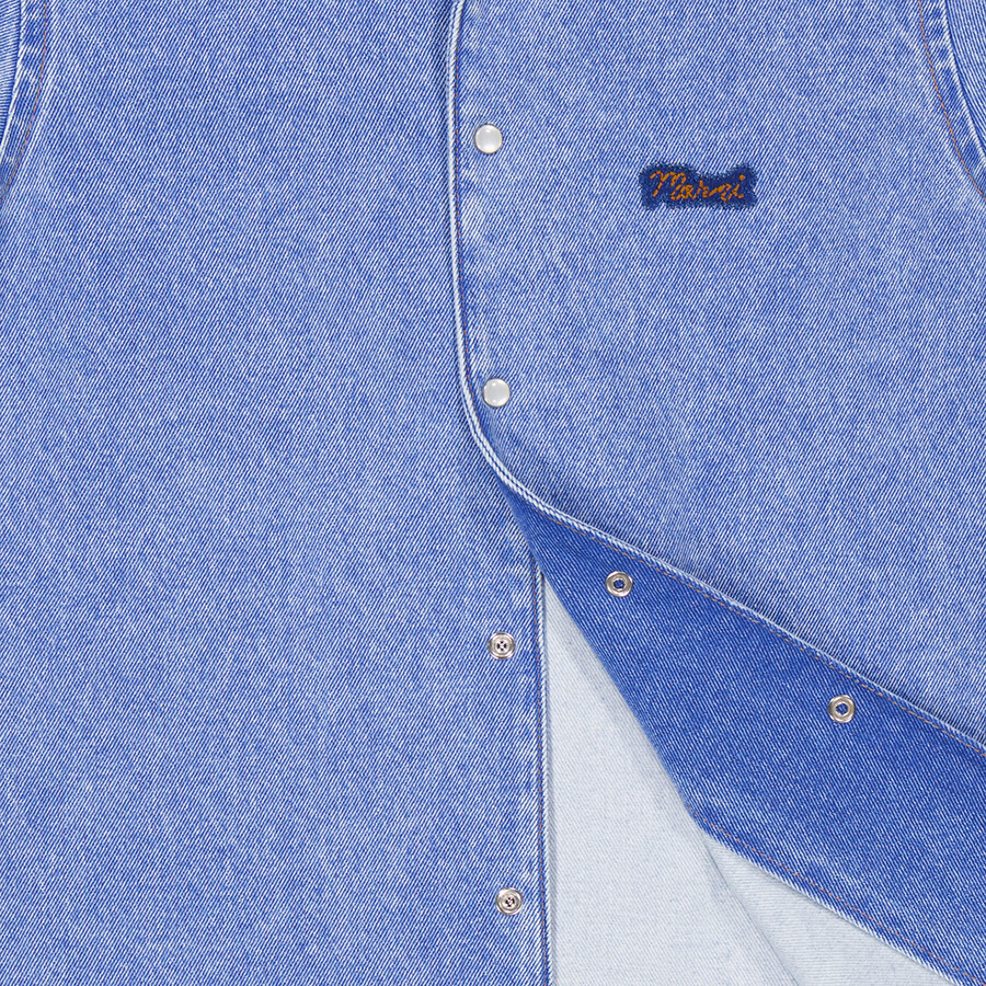 Marni Short Sleeve Denim Logo Shirt - 5