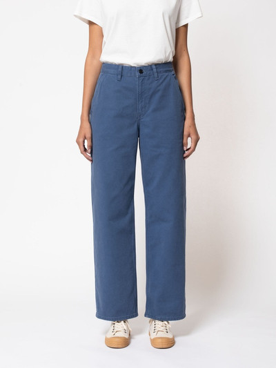 Nudie Jeans Willa Pants Twill Blue outlook
