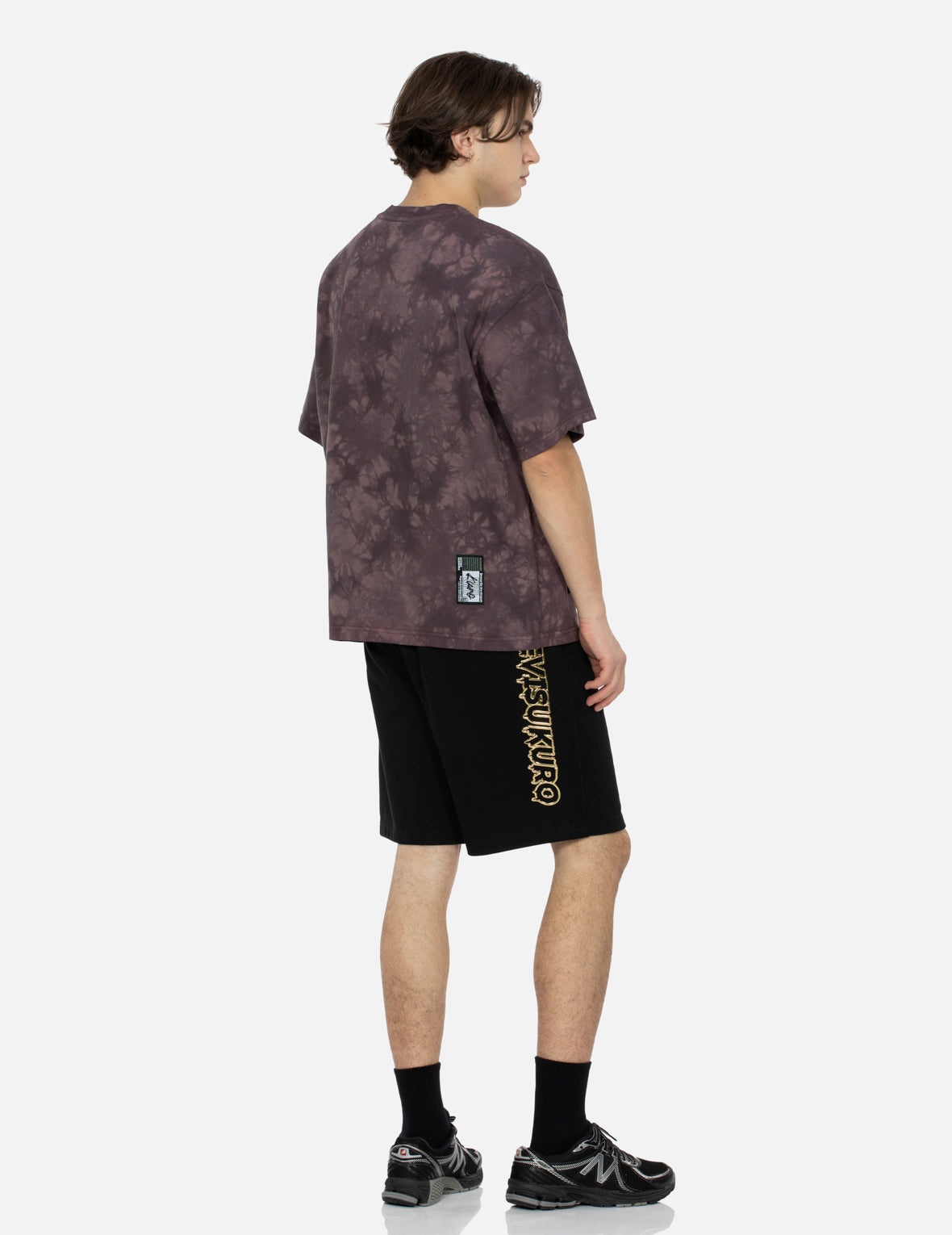 Tie-Dye with Seagull Embroidery Loose Fit T-Shirt - 4