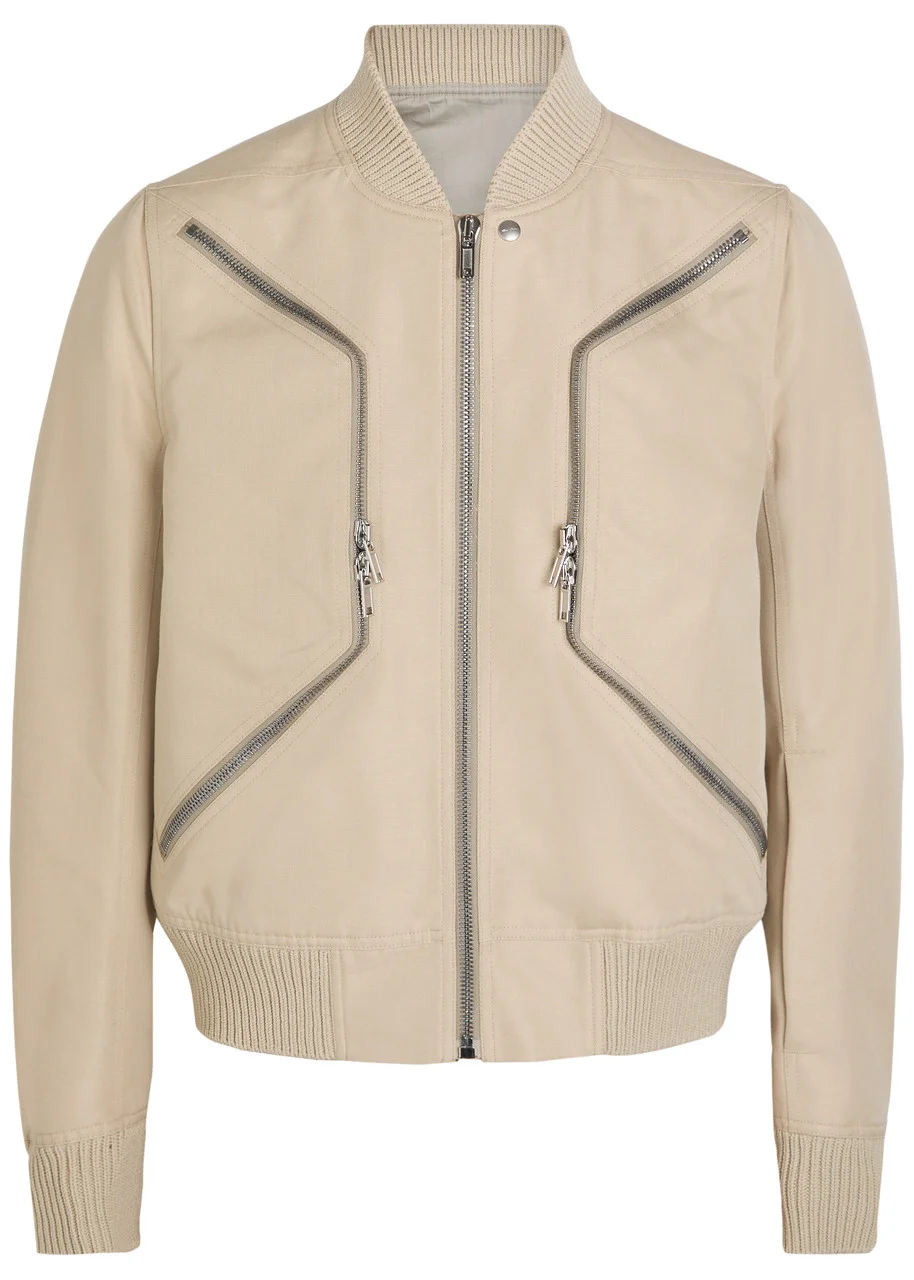 Rick Owens Heizer Flight Canvas Bomber Jacket - 1