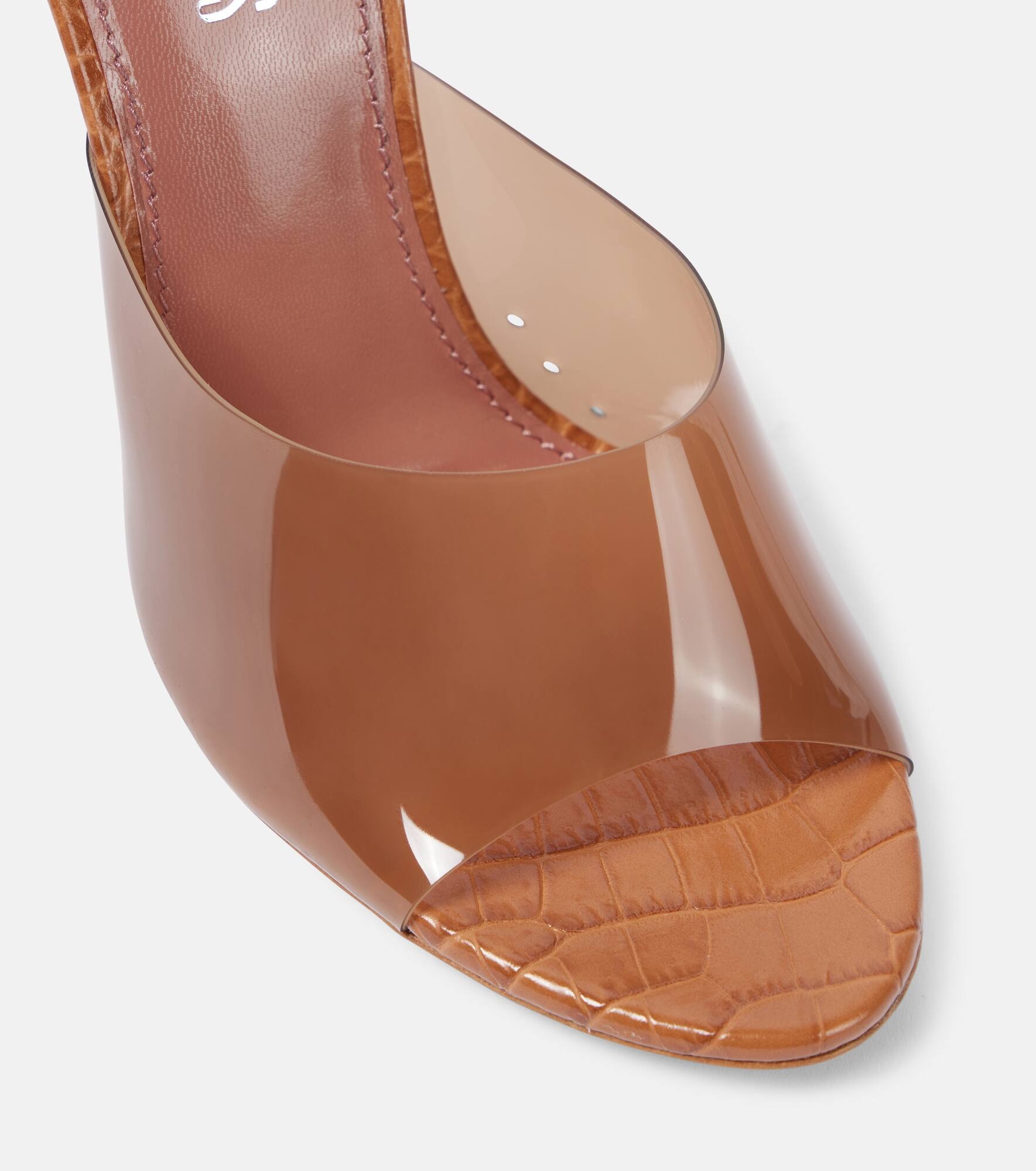 Lorena 100 PVC and leather mules - 5