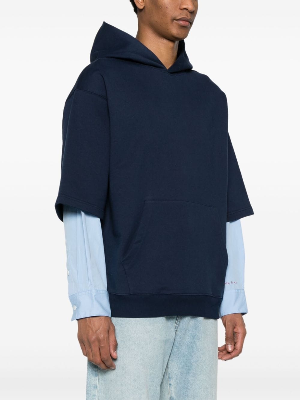 layered-design hoodie - 3