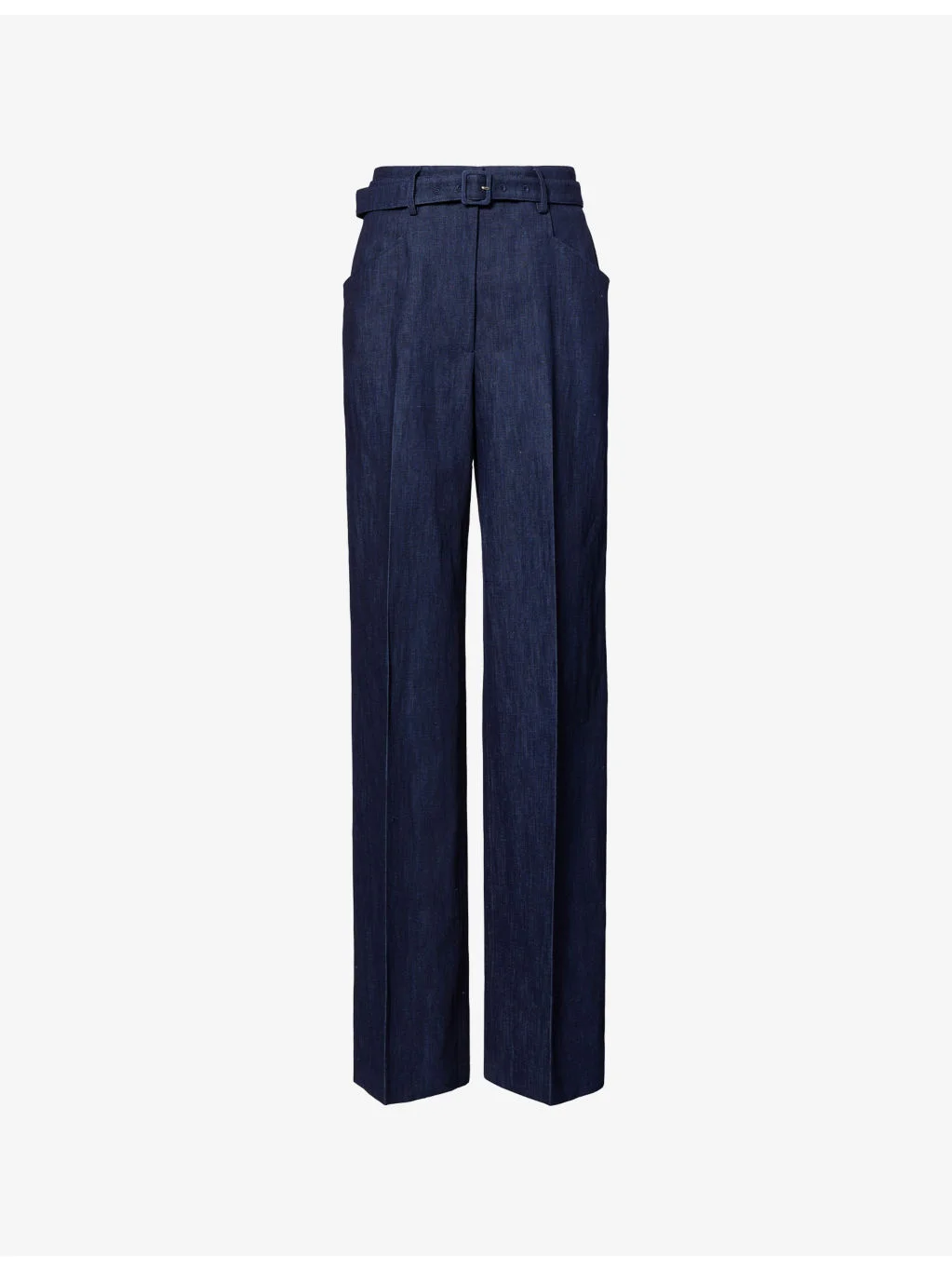 Norman Wide-Leg Cotton-And-Linen Trousers - 1