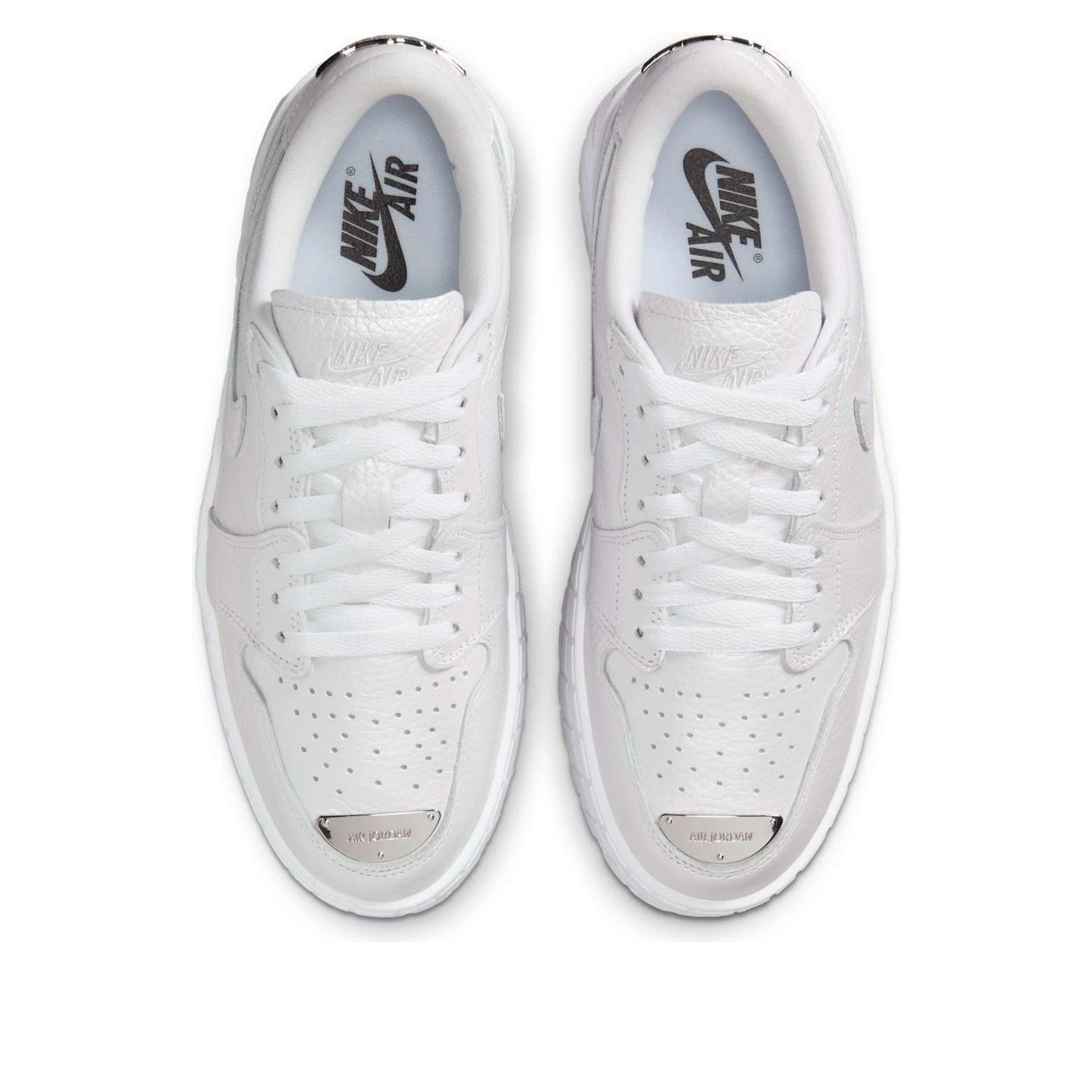 (WMNS) Air Jordan 1 Brooklyn Low 'White Metallic Silver' HF3184-100 - 4