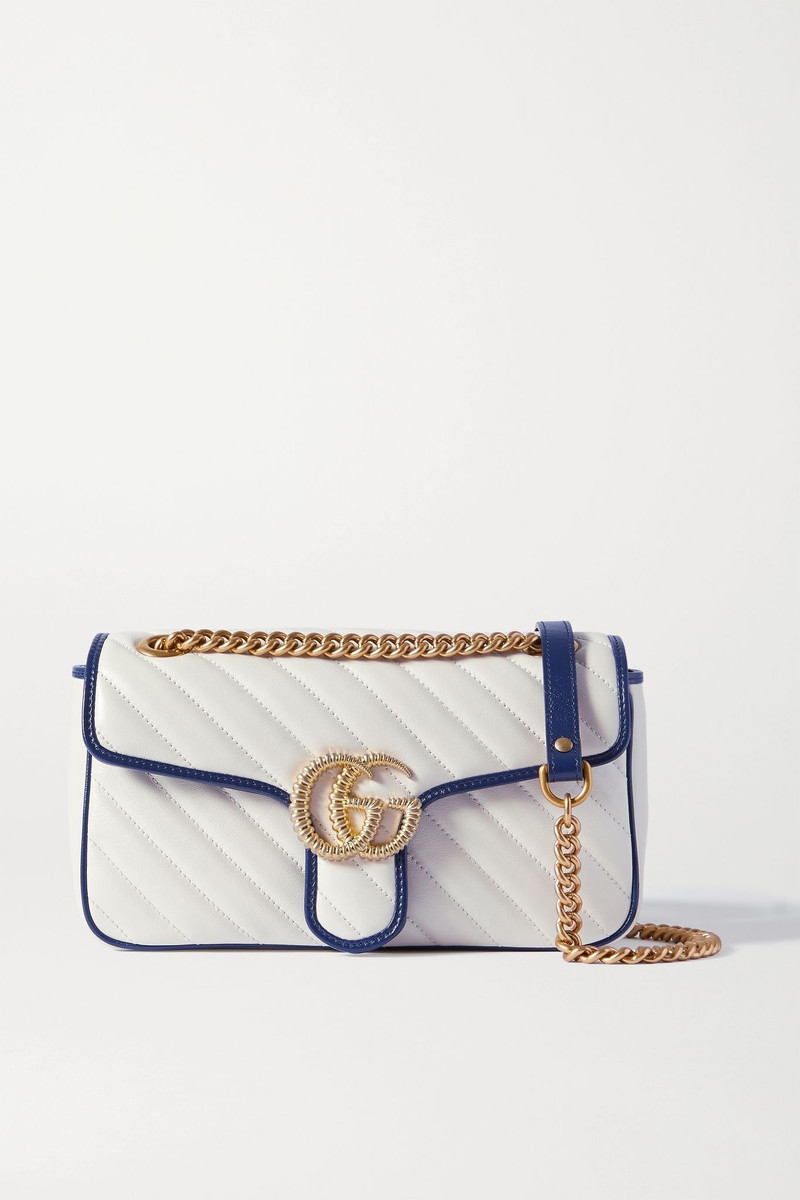 GG Marmont small quilted textured-leather shoulder bag - 1