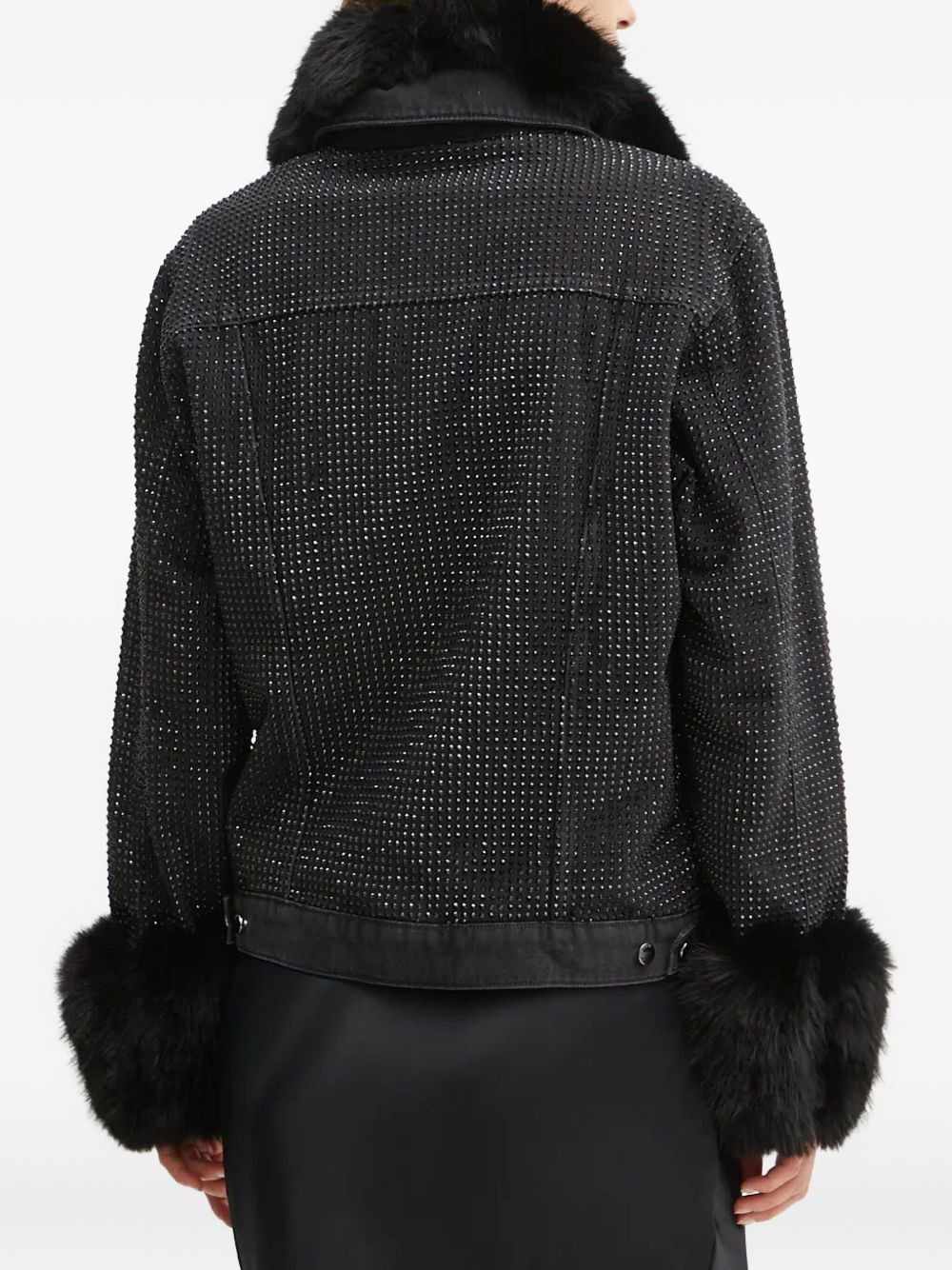 rhinestone-embellished denim jacket - 3