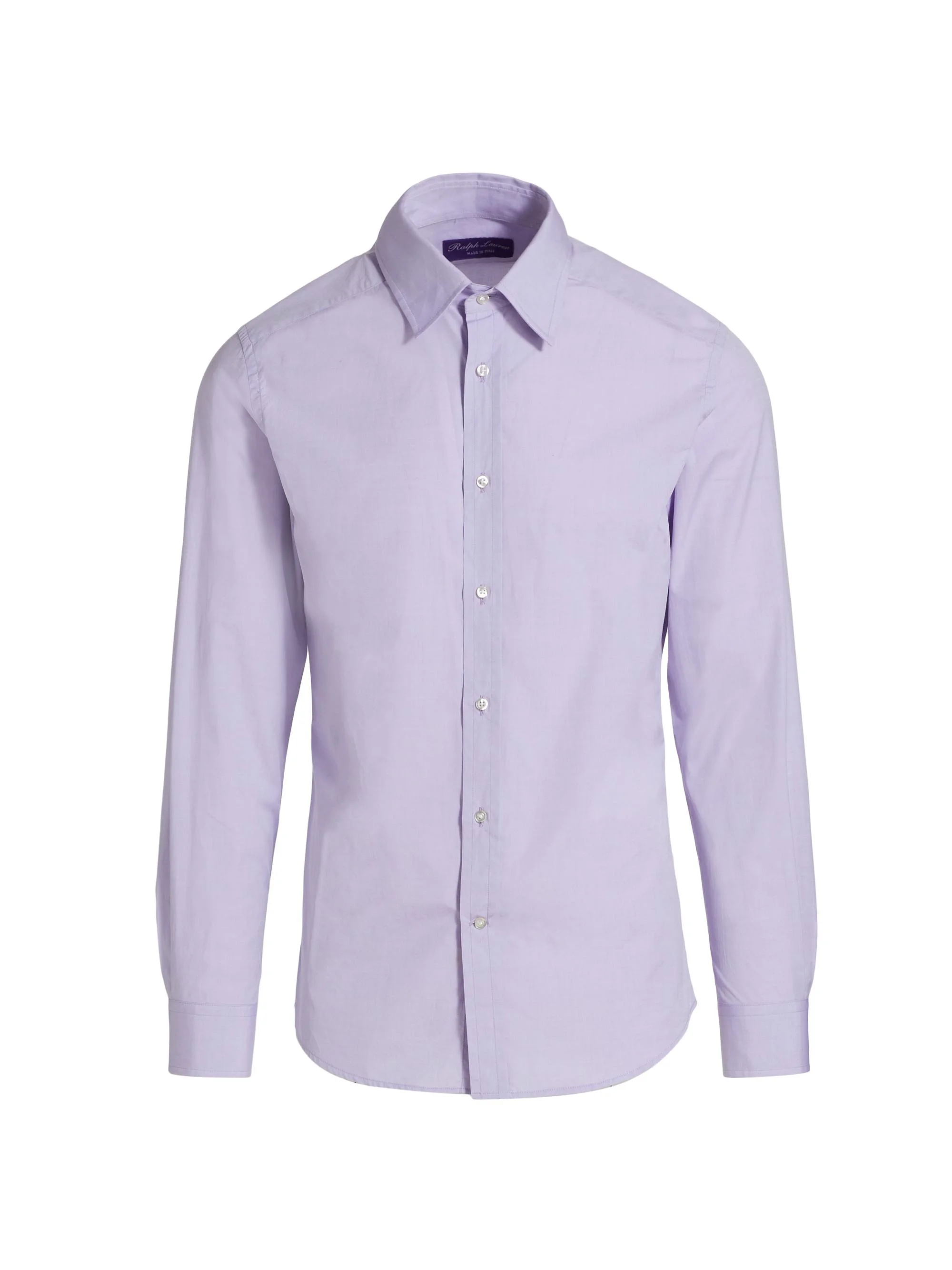 Men's Solid Cotton Shirt - Lavender - 1
