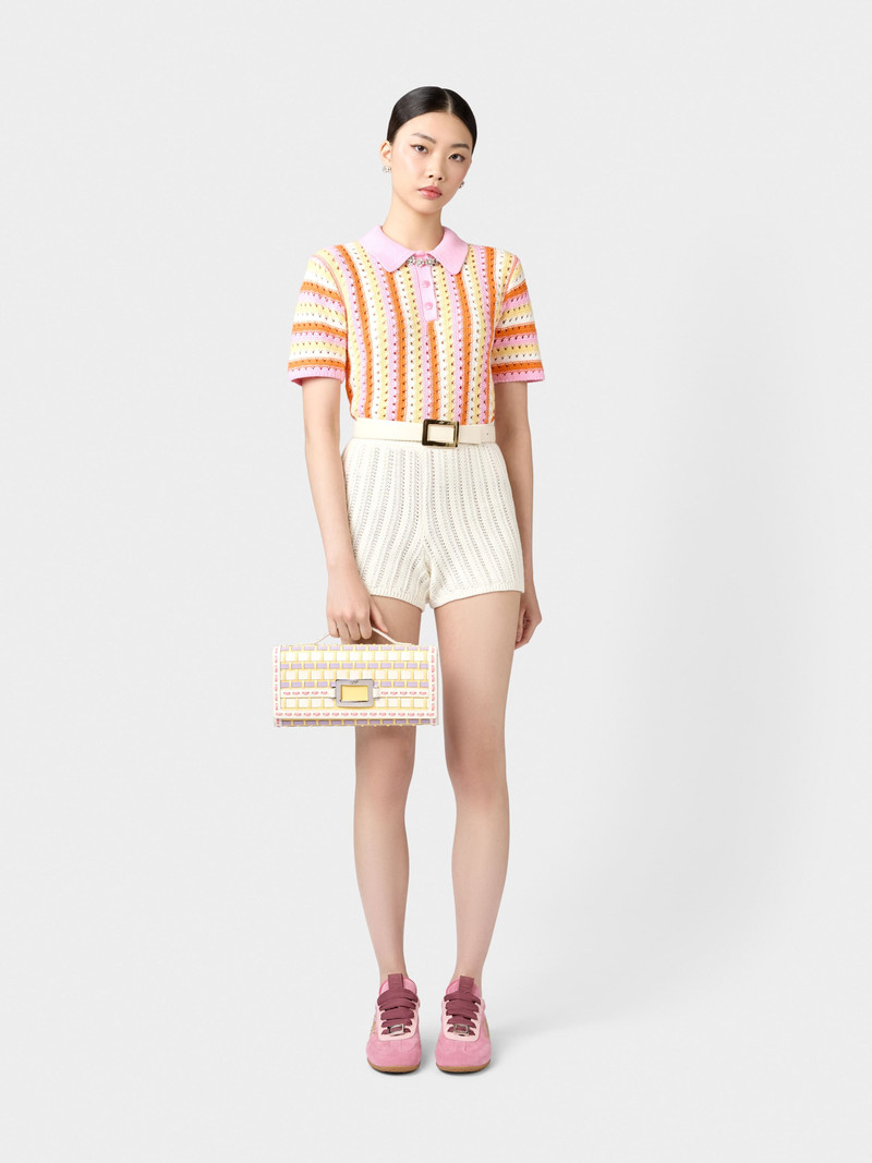 Belle Vivier Clutch in leather 8
