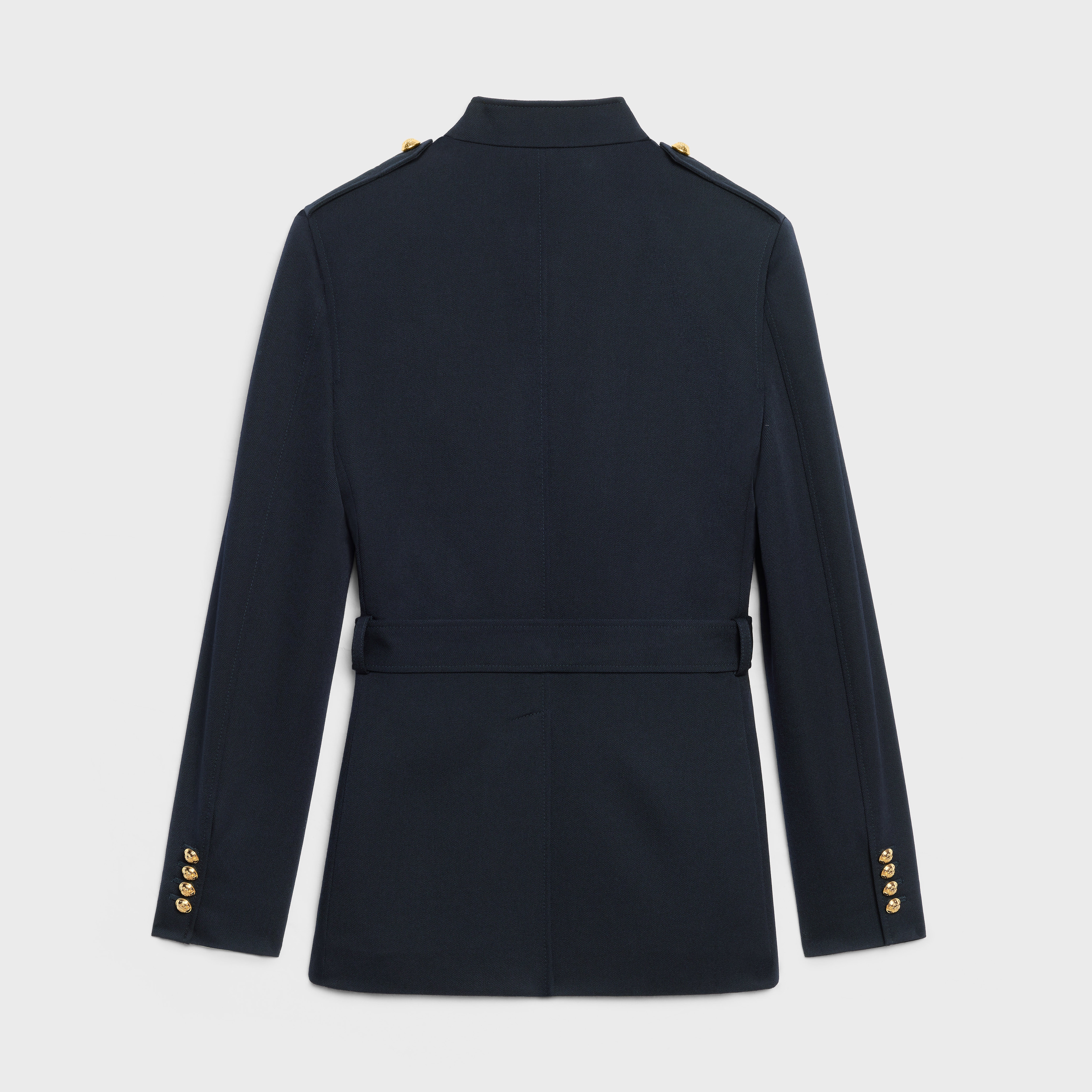 【CELINE】OFFICER CAPE IN WOOL AND CASHMERE CLOTH CELINE WOOL OFFICER SAFARI JACKET | REVERSIBLE