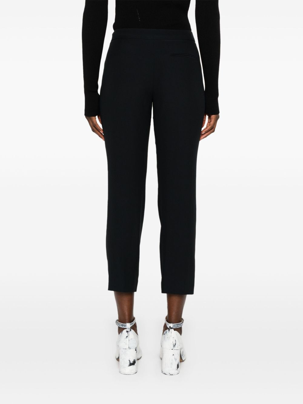 cropped leg cigarette trousers - 4
