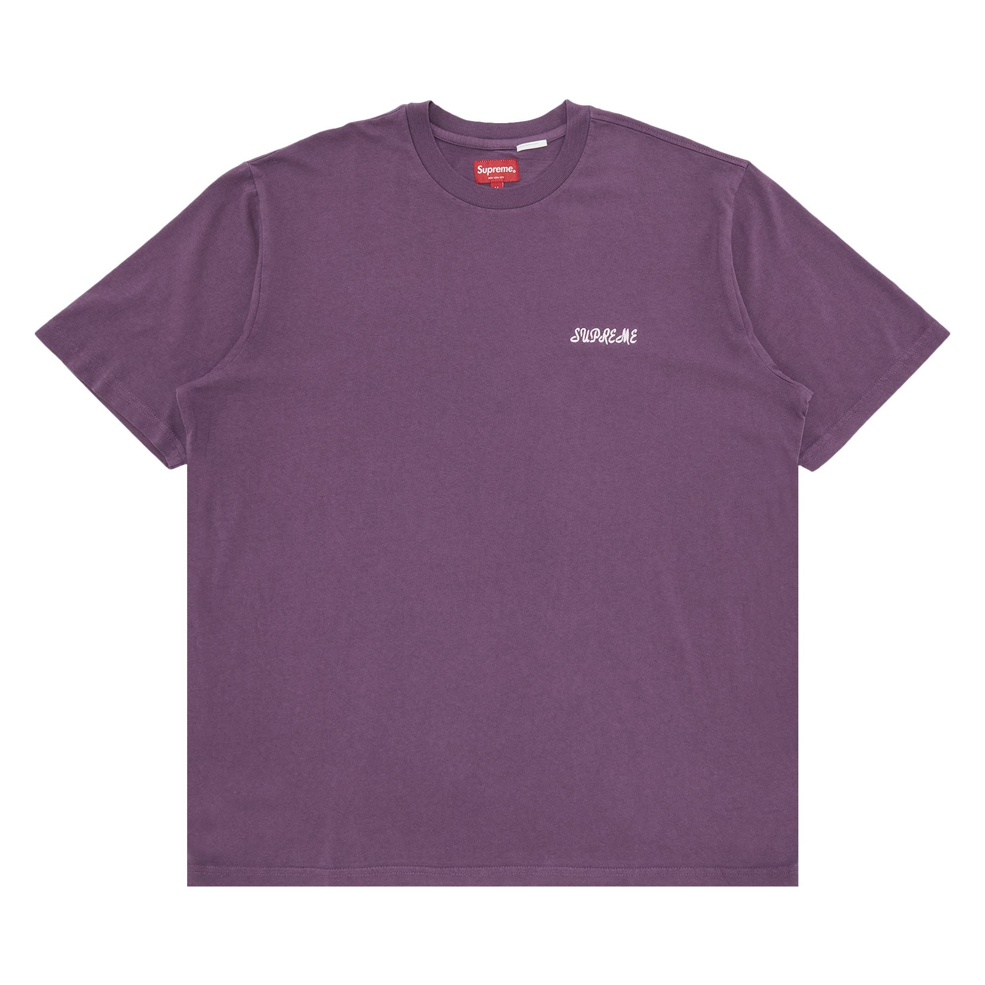 Supreme Washed Script Short-Sleeve Top 'Purple' - 1