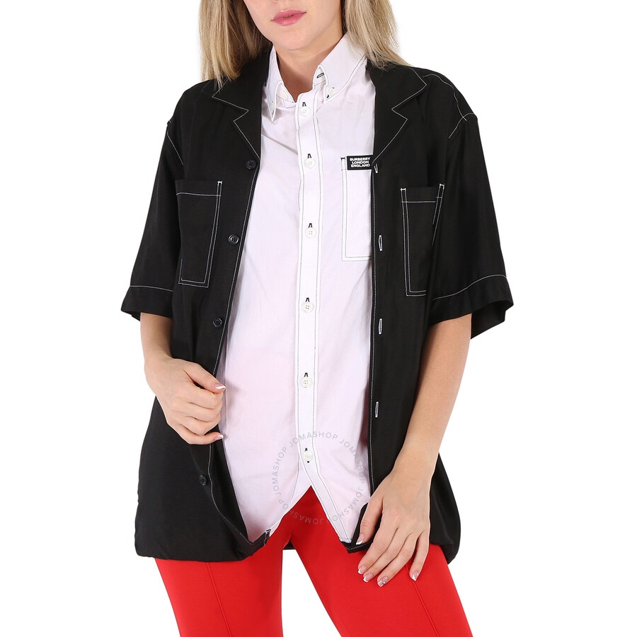 Burberry Ladies Oversized Double Shirt - 4