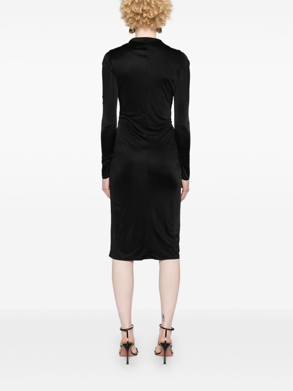 Medusa-plaque jersey midi dress - 4