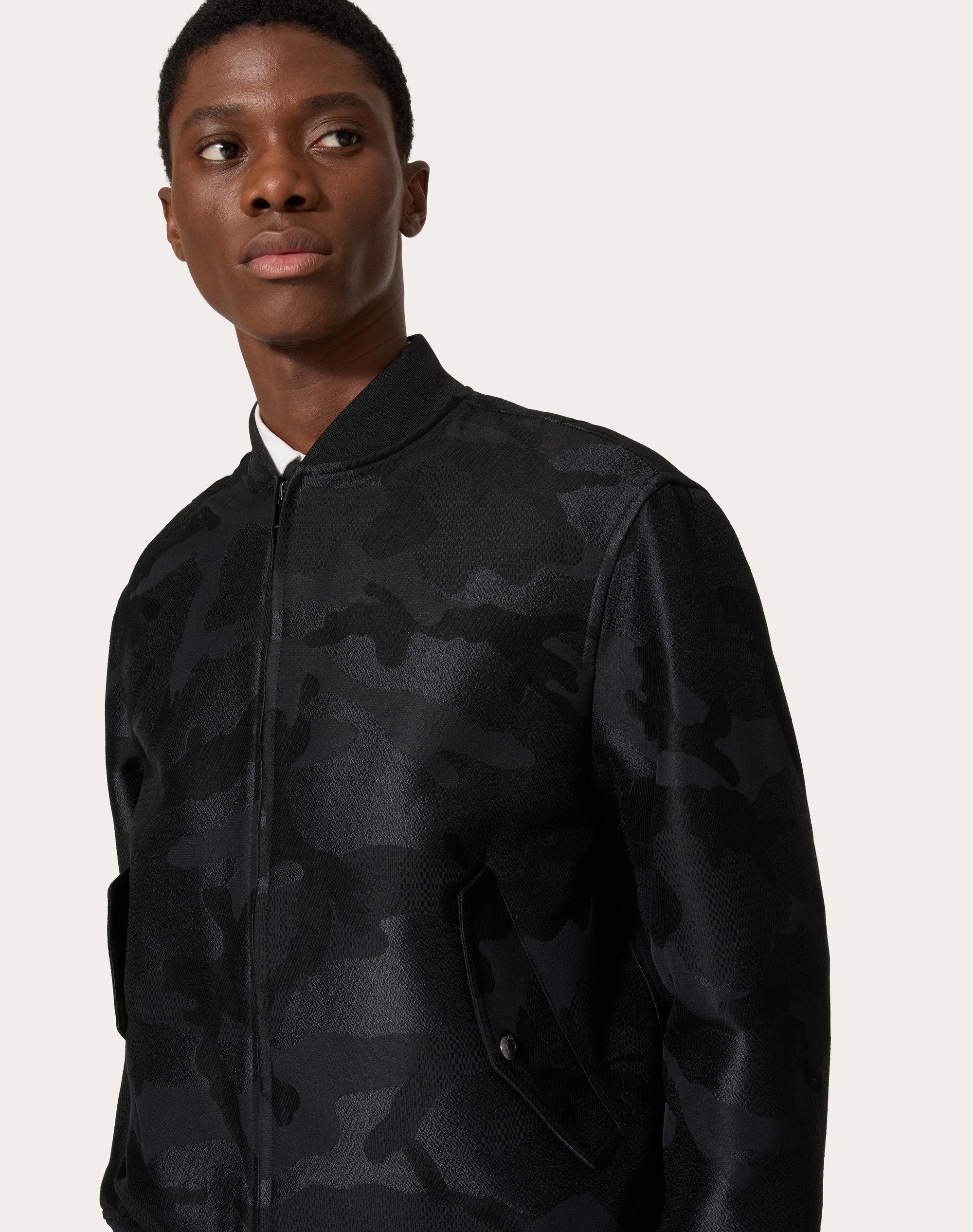 COTTON BLEND BOMBER JACKET WITH ALL-OVER CAMOUNOIR PATTERN - 5