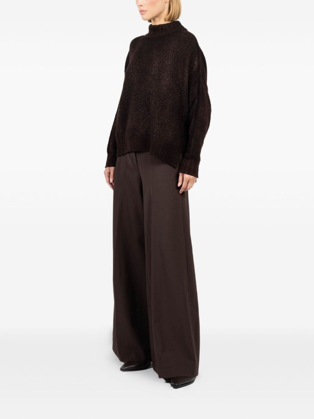metallic mock-neck sweater - 2