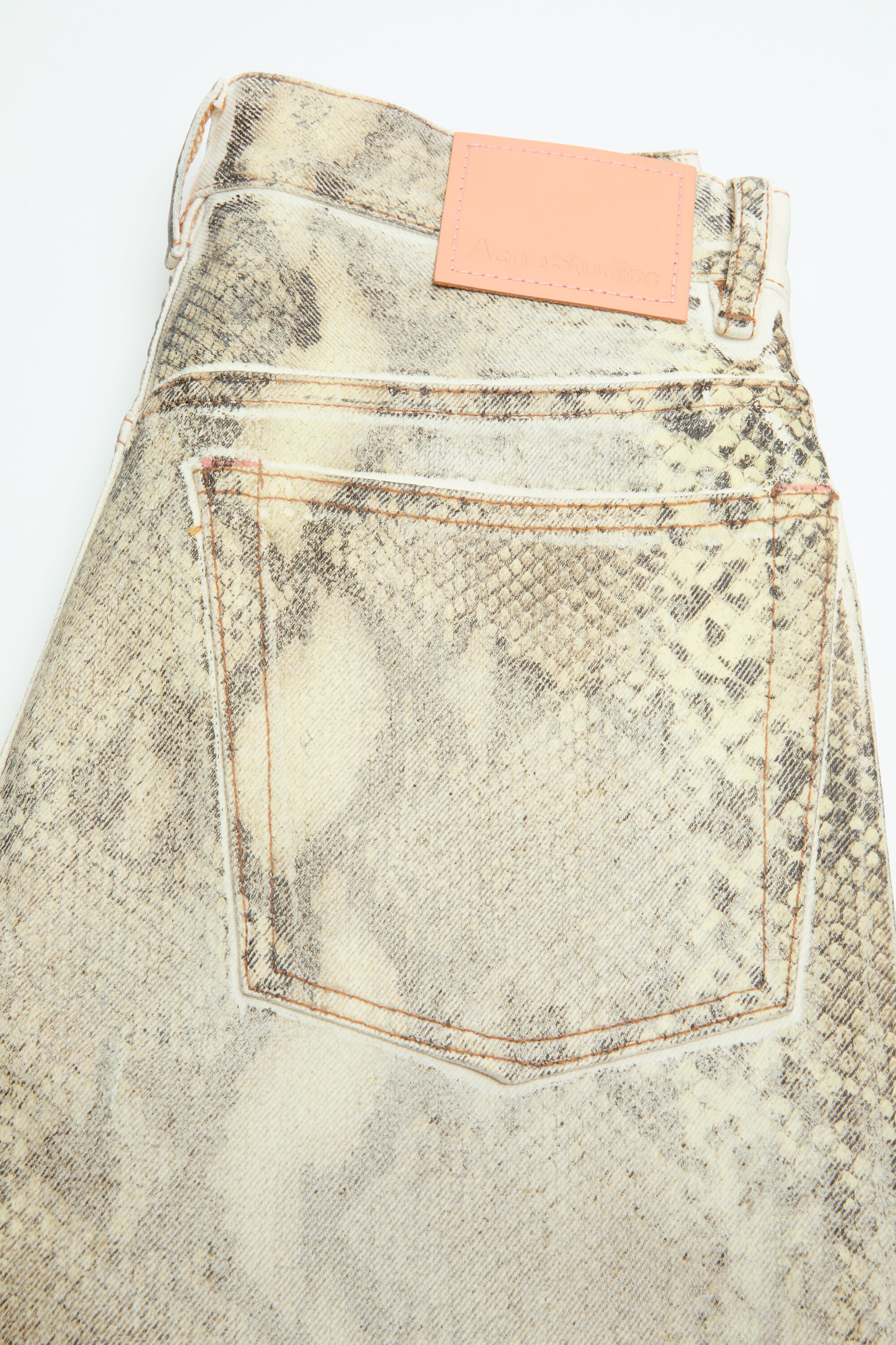 Printed denim trousers - Multi brown - 3