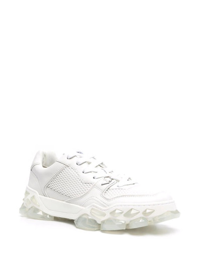 JIMMY CHOO mesh-panel lace-up sneakers outlook