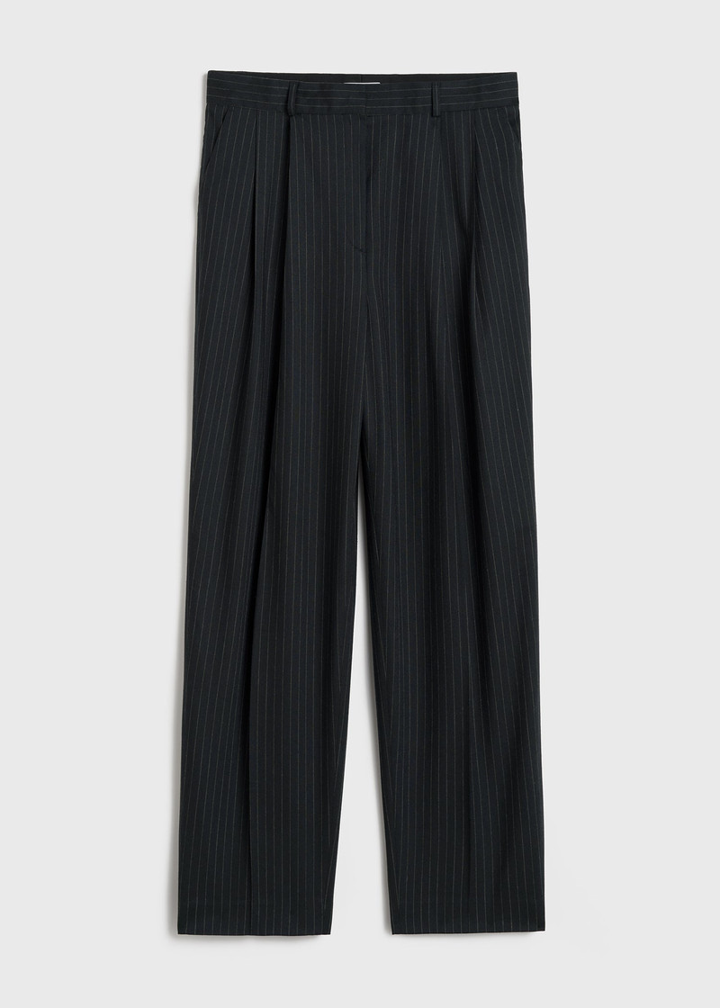 Tailored pinstriped trousers navy 1