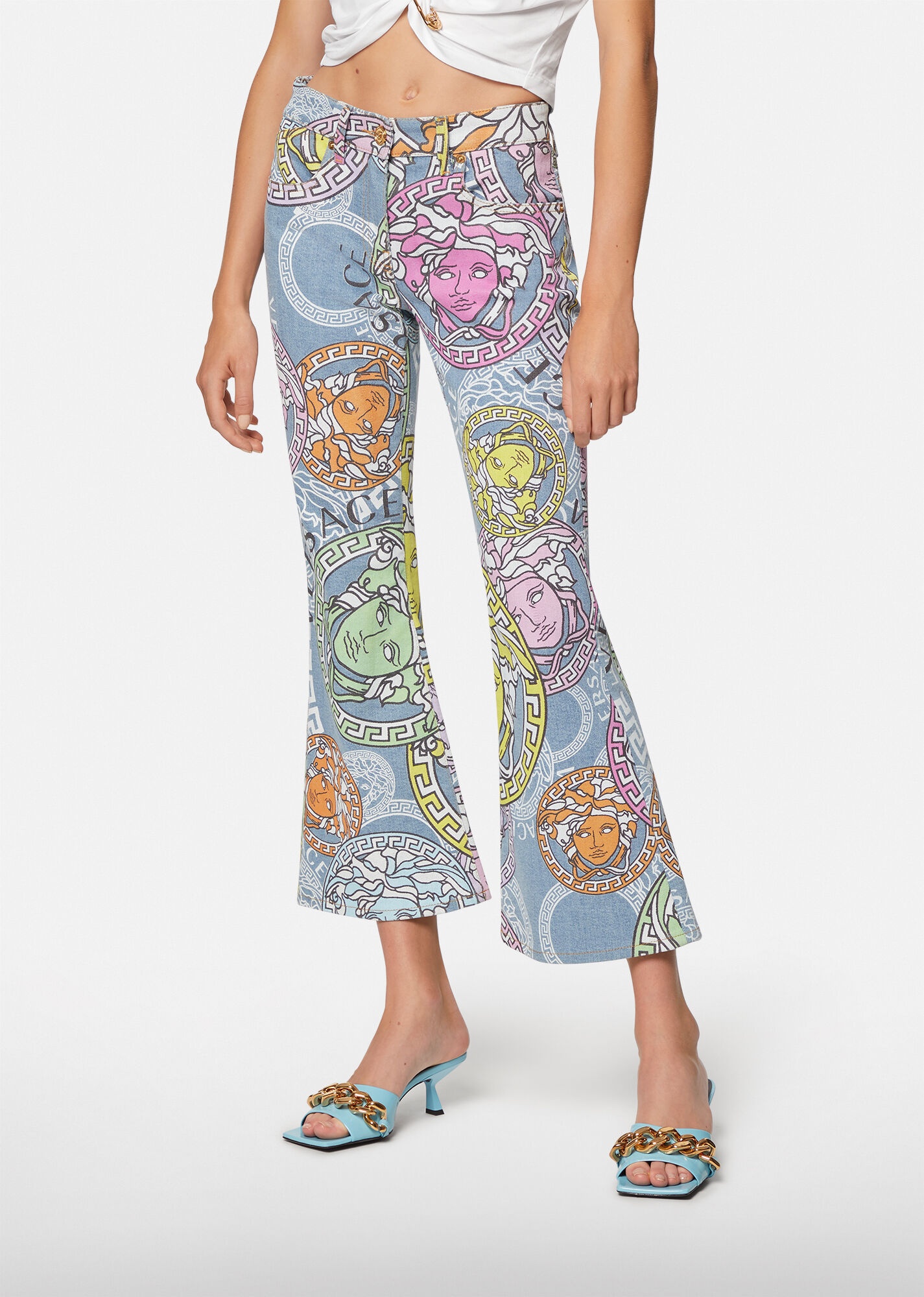 Medusa Amplified Print Flared Jeans - 2