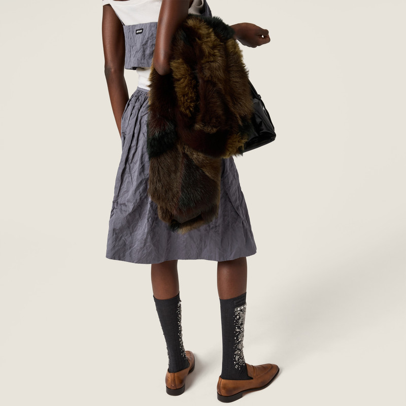 Miu Miu Shearling patchwork stole outlook