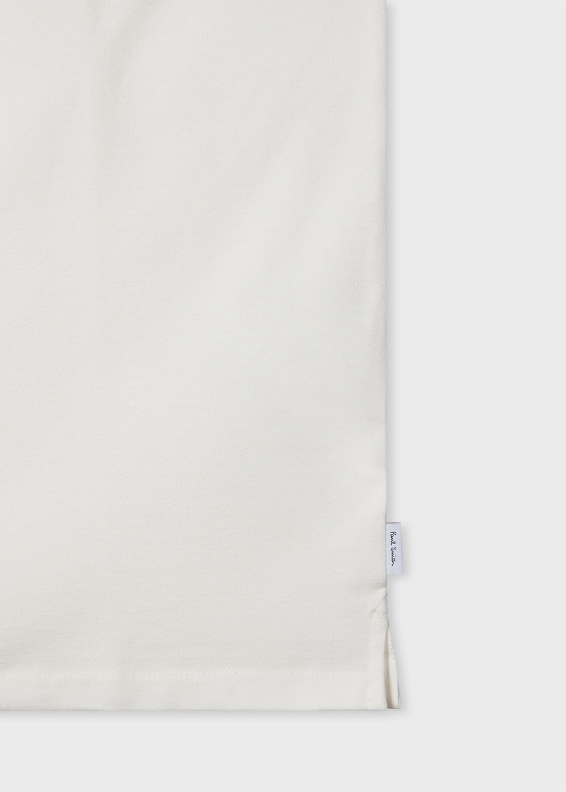 Paul Smith White Contrast Tipping Zip-Neck Polo Shirt outlook