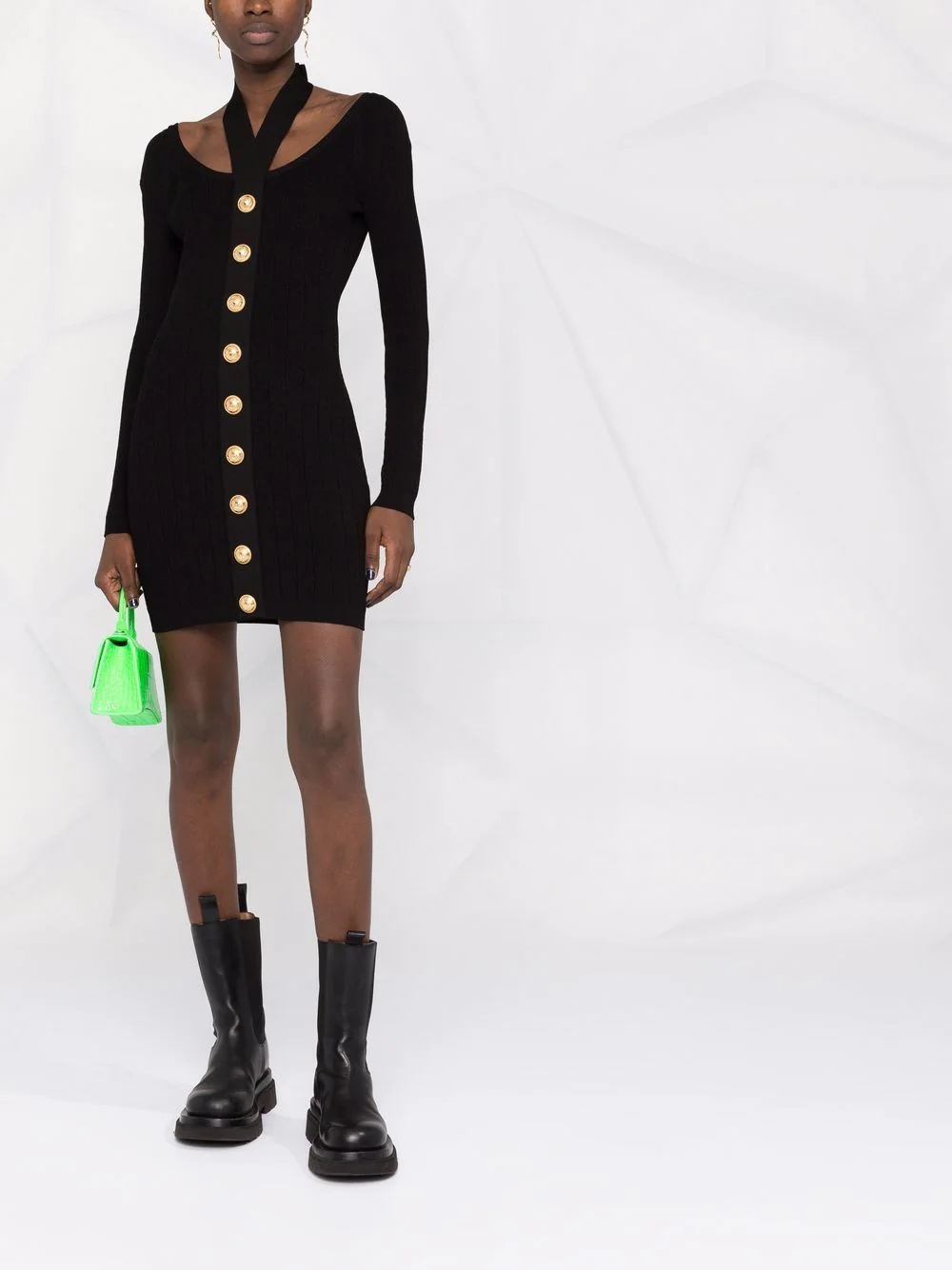 backless knitted dress - 2