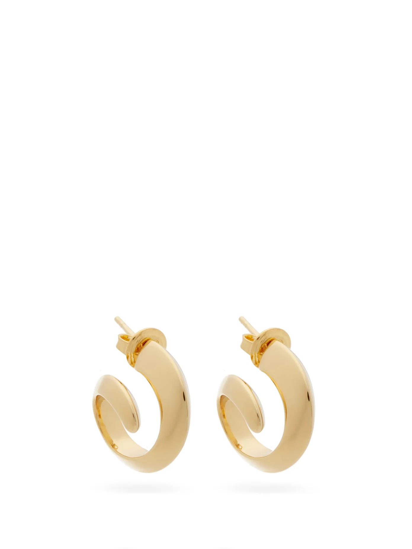 Coiled gold hoop earrings - 1