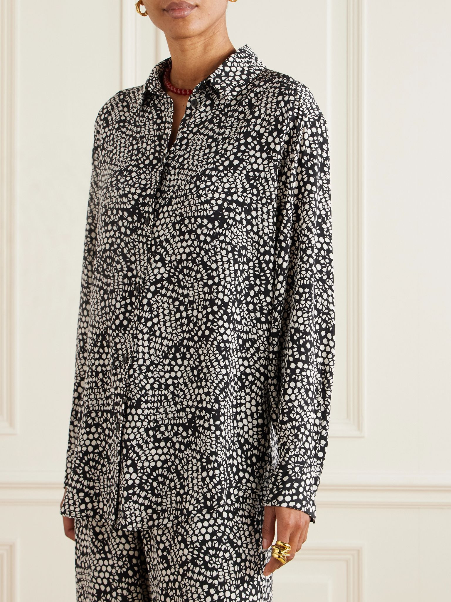 Silk crepe de chine shirt Black - 3