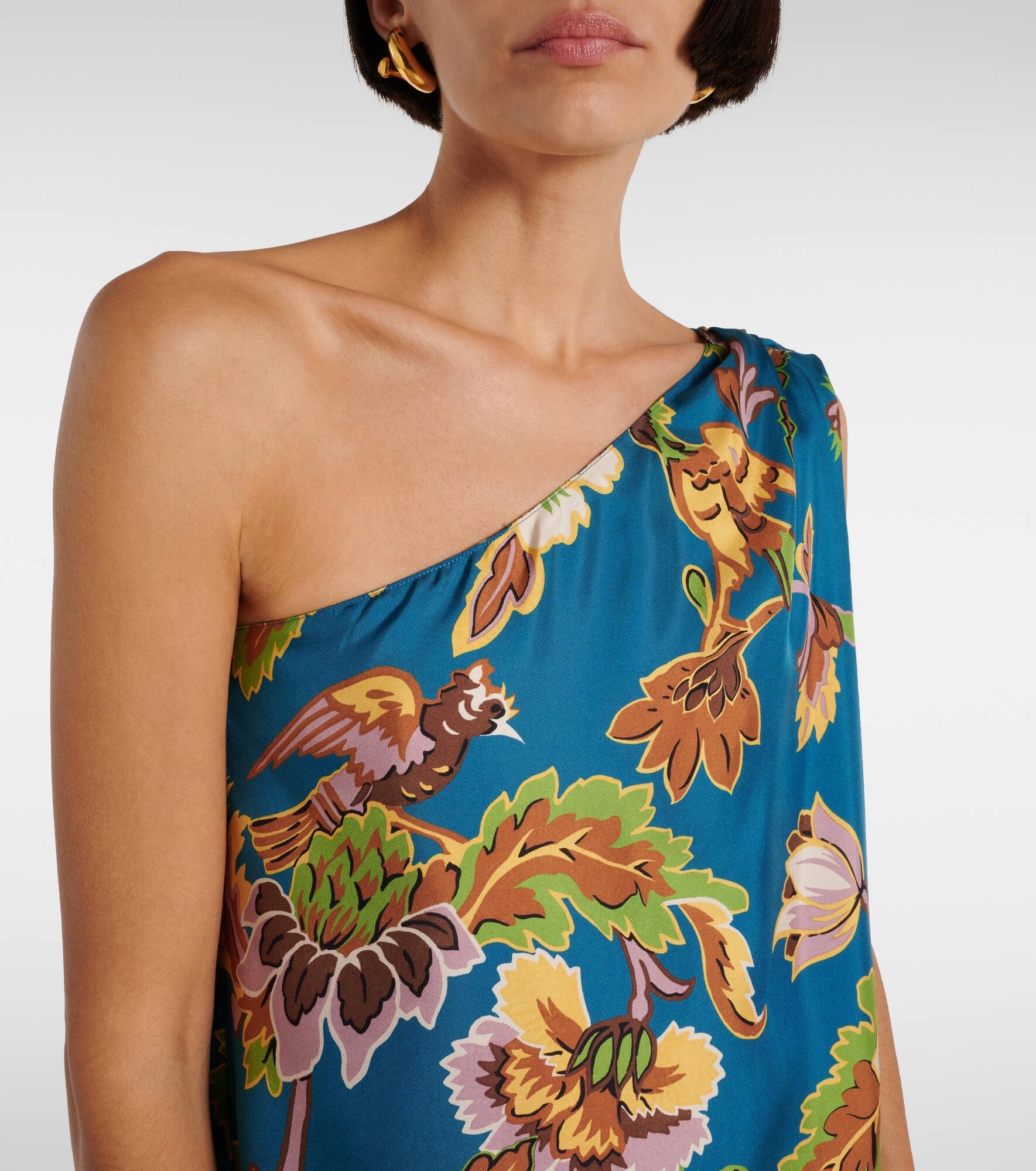 Roy printed silk maxi dress - 4