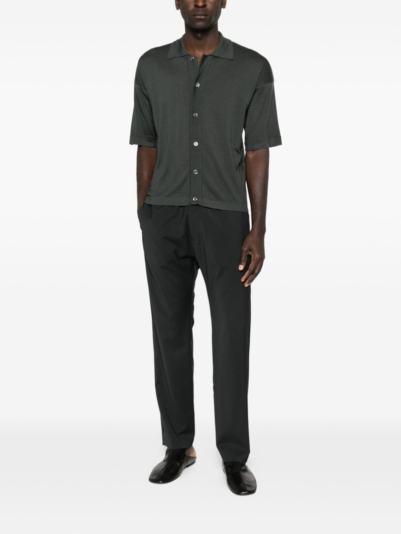 BARENA Doni button-down fine-knit shirt outlook