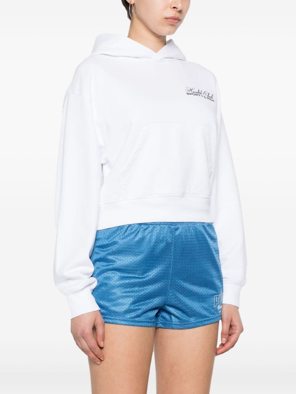 logo-print cotton hoodie - 3