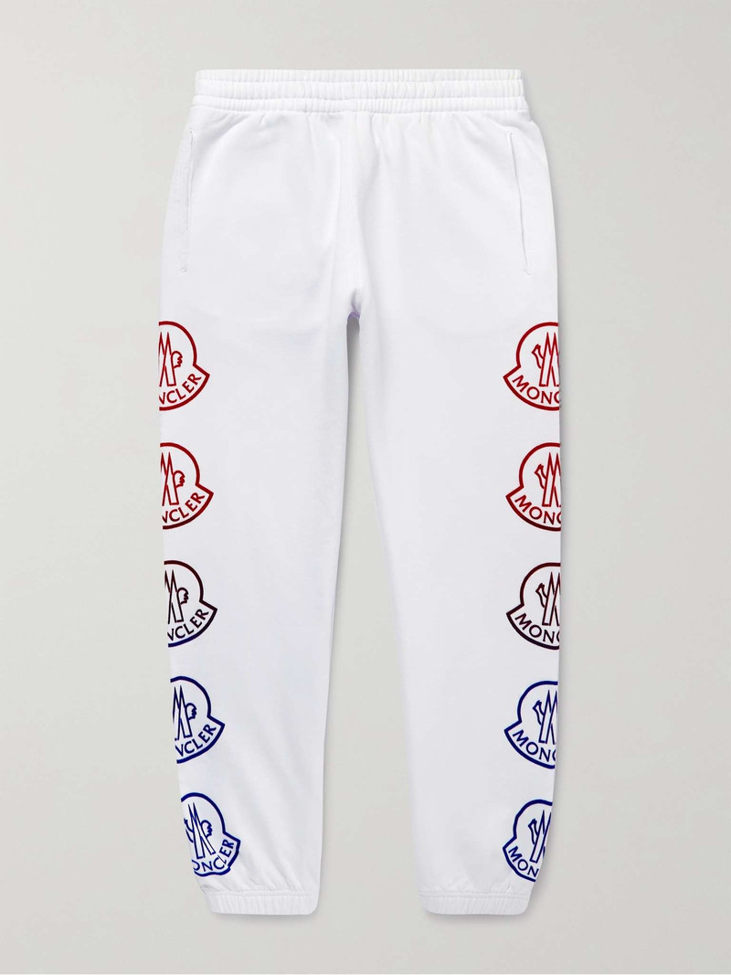Tapered Logo-Print Cotton-Jersey Sweatpants 1