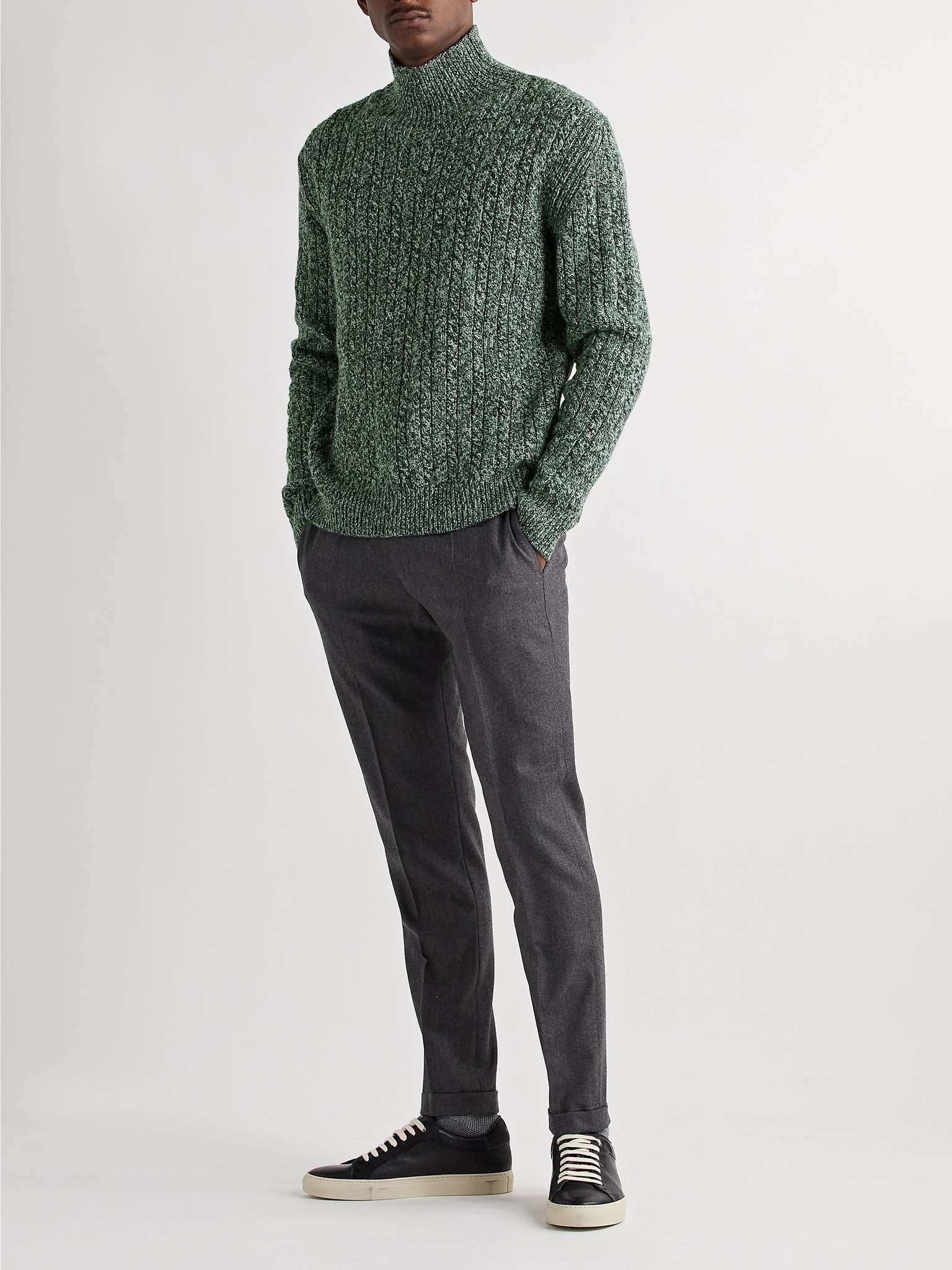 Cable-Knit Wool Rollneck Sweater - 2