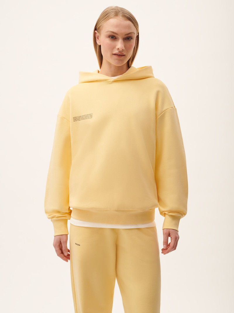 PANGAIA Womens 365 Midweight Hoodie - Seashell Yellow outlook