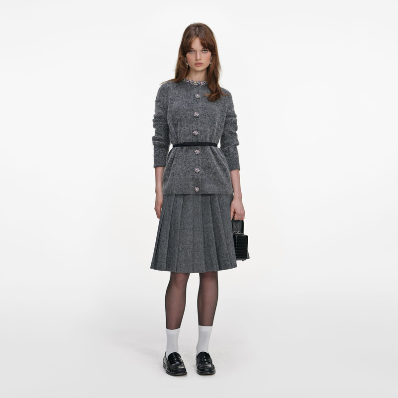 Charcoal Crystal Trim Cardigan 1