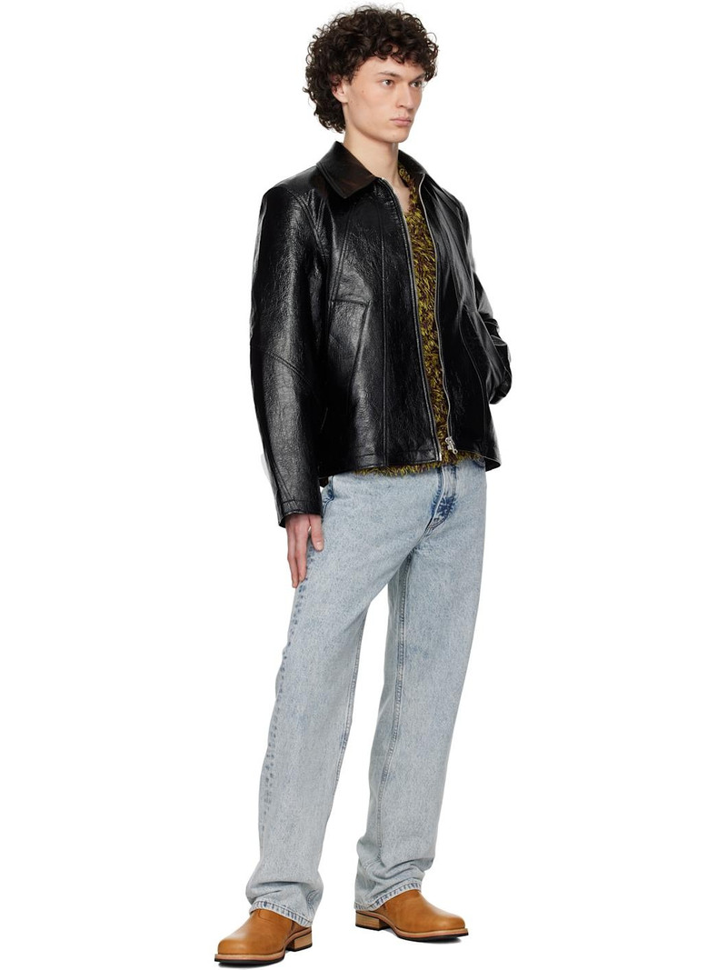 Séfr Black Duke Faux-Leather Jacket outlook