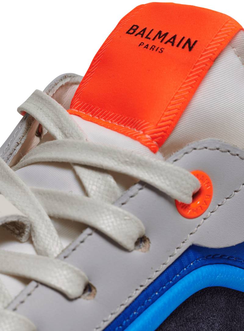 Suede, nylon and mesh Racer low-top sneakers 6