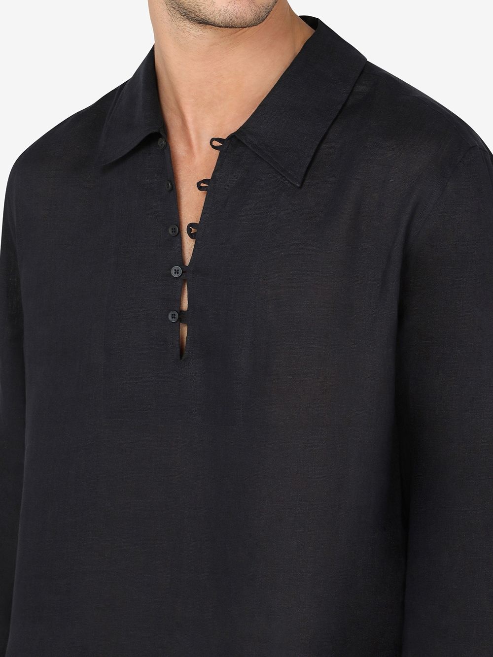 button-fastening long-sleeve shirt - 5