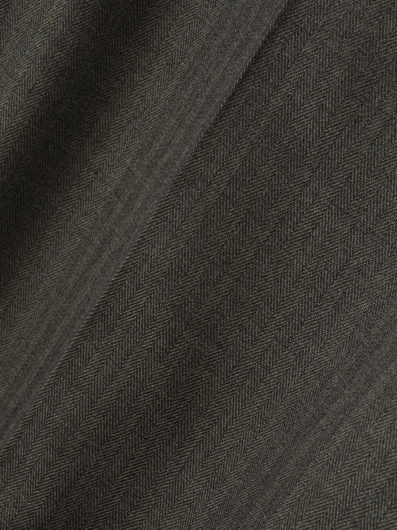 Wool Chevron Drawstring Straight Pant 4
