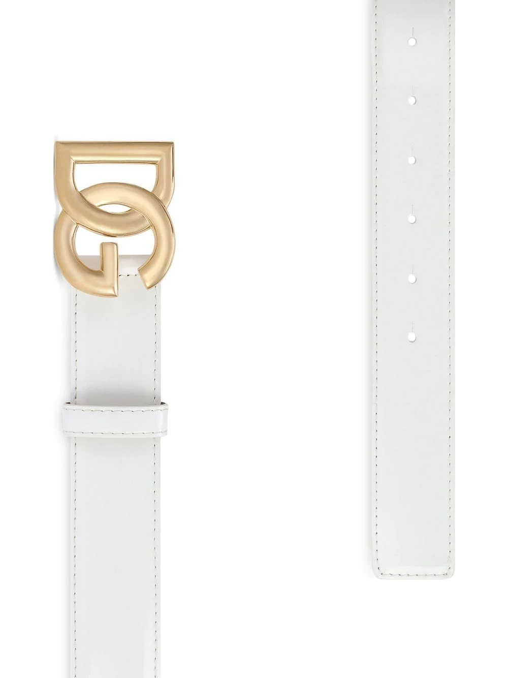 DG logo-buckle leather belt - 2