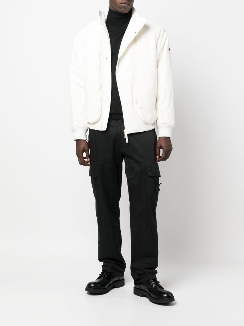 off-centre fastening bomber jacket - 2