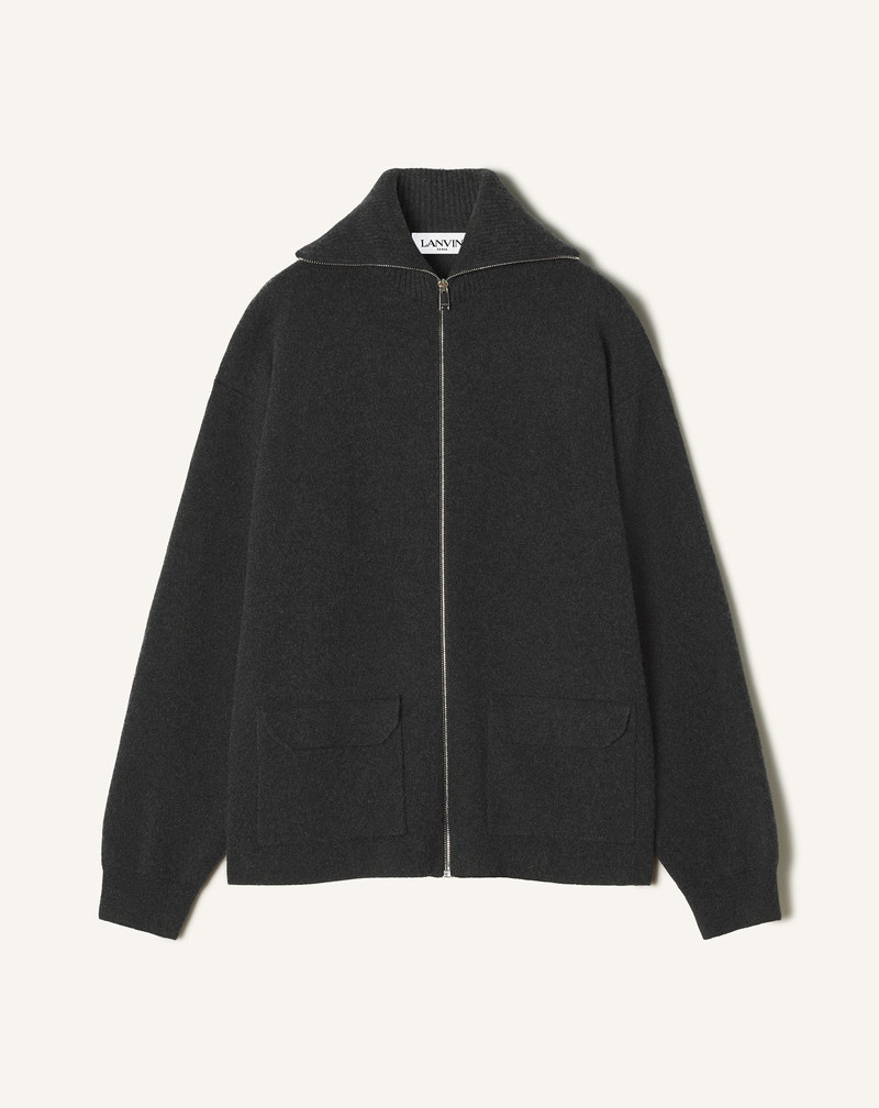 CASHMERE ZIP CARDIGAN 1