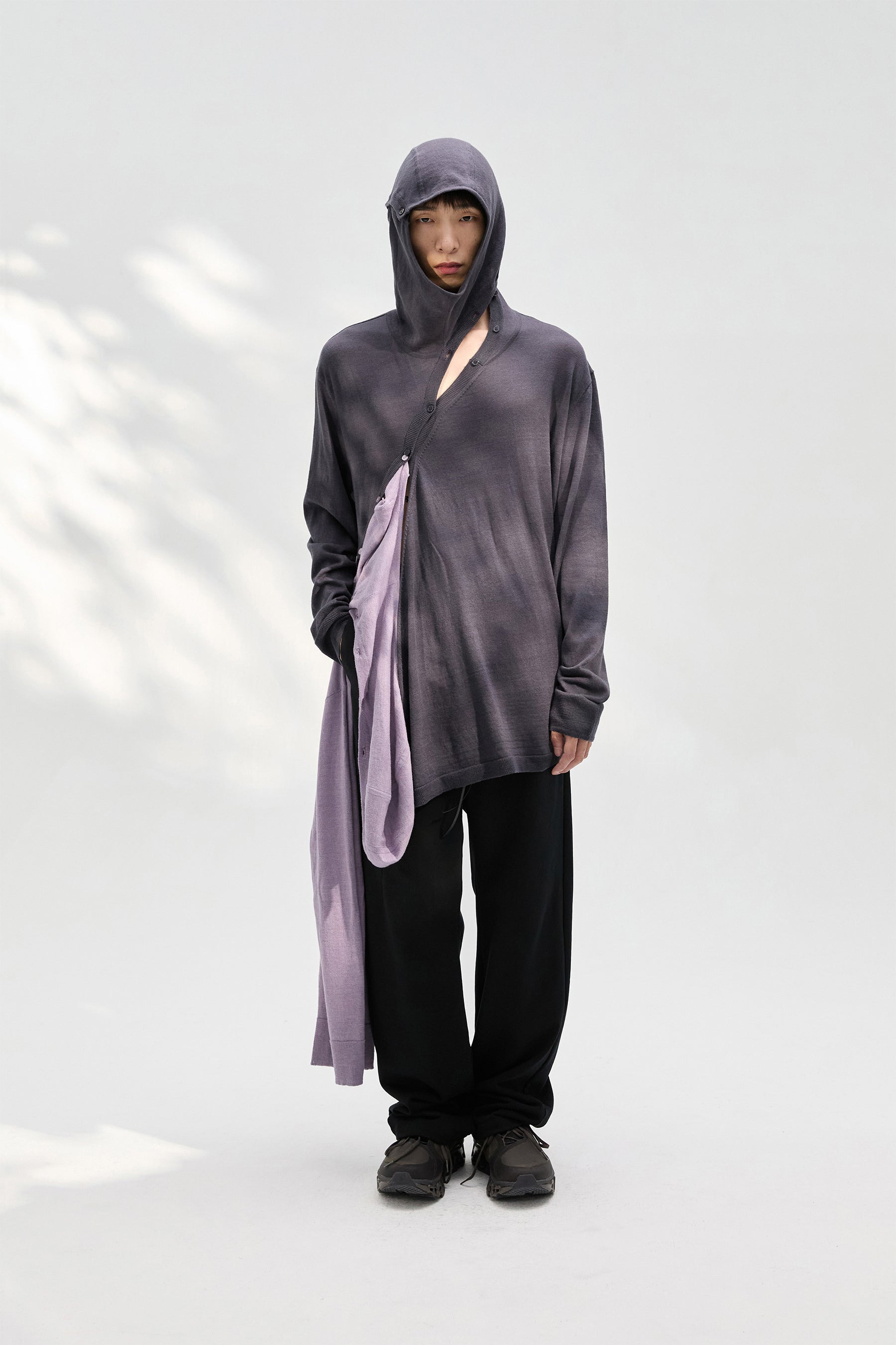 8.0 KNIT HOODIE CENTER (CHARCOAL) - 2