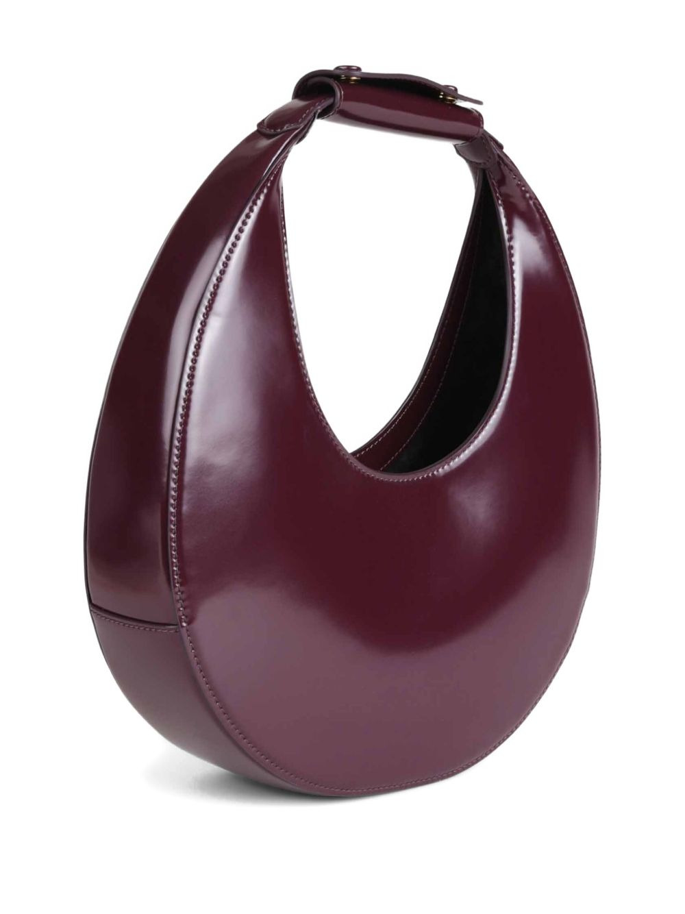 Moon crescent patent-leather tote bag - 3