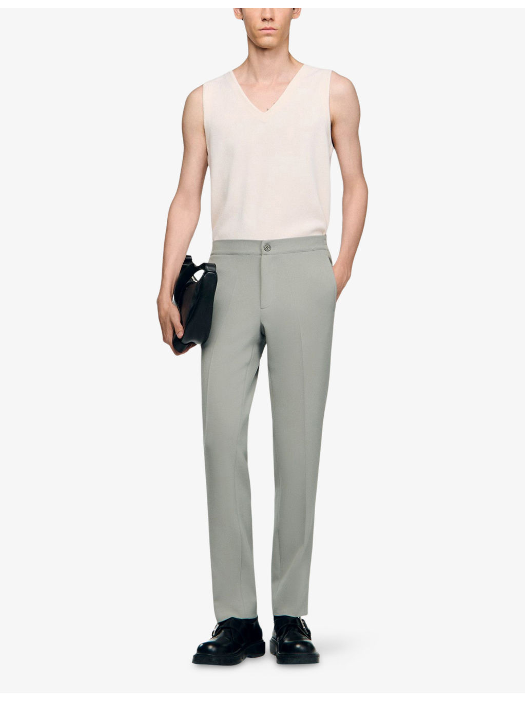 High-rise stretch-jersey trousers - 2
