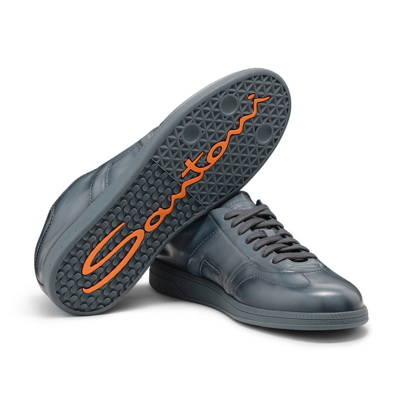 Men's blue leather DBS Oly sneaker 4