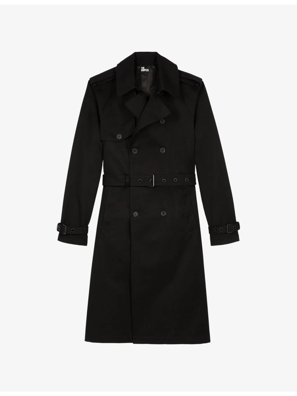 Double-Breasted Cotton Trench Coat - 1