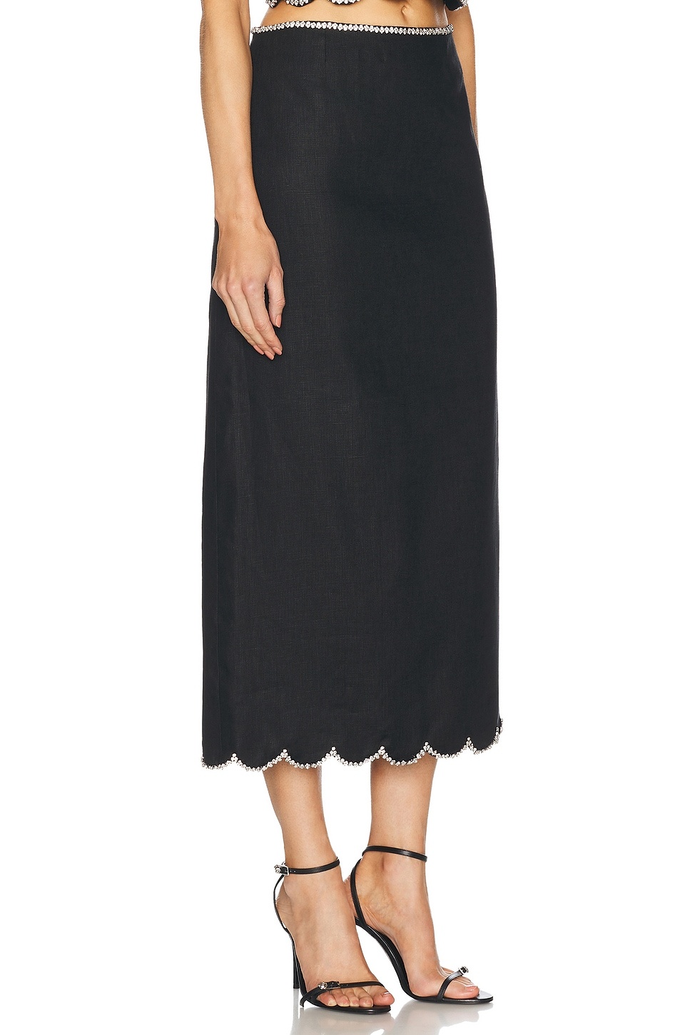 Crush Scalloped Midi Skirt - 2